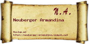 Neuberger Armandina névjegykártya